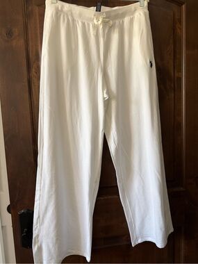 U.S. Polo Assn. RL White womens lounge. Embroidered Logo. Size L NWT